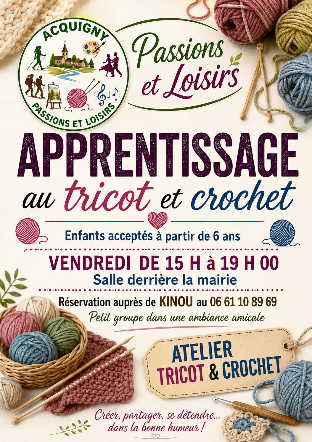 ATELIER D ETRICOT ET CROCHET ACQUIGNY 